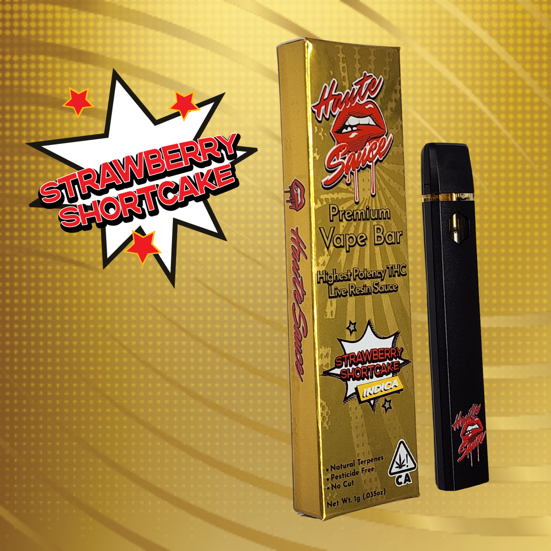 strawberry shortcake disposable vape Haute Sauce 1 Gram Live Resin Sauce Disposable Vape Bar